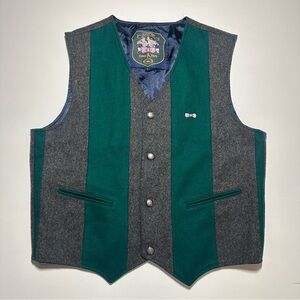 Eden Park Wool-Blend Heritage Kick-Off 1987 Button Up Vest Waistcoat, Mens Large